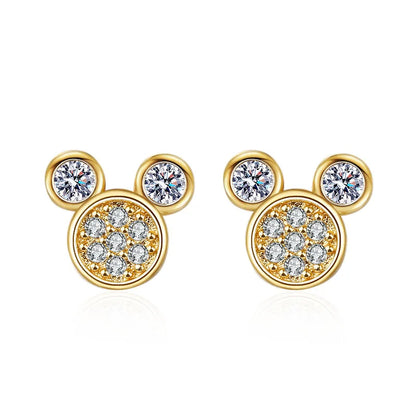 New 925 Silver Women Hoop Earrings Fashion Pendientes Gift For Female Girl Sparkling Pave CZ U Heart Shape Star Moon Earring